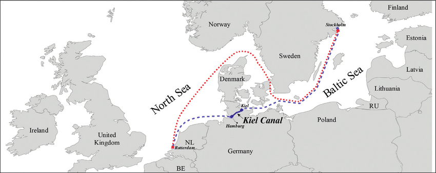 Sailing-route-around-the-Jutland-Peninsula-and-Kiel-Canal-shortcut-Meisel-and-Fagerholt.png